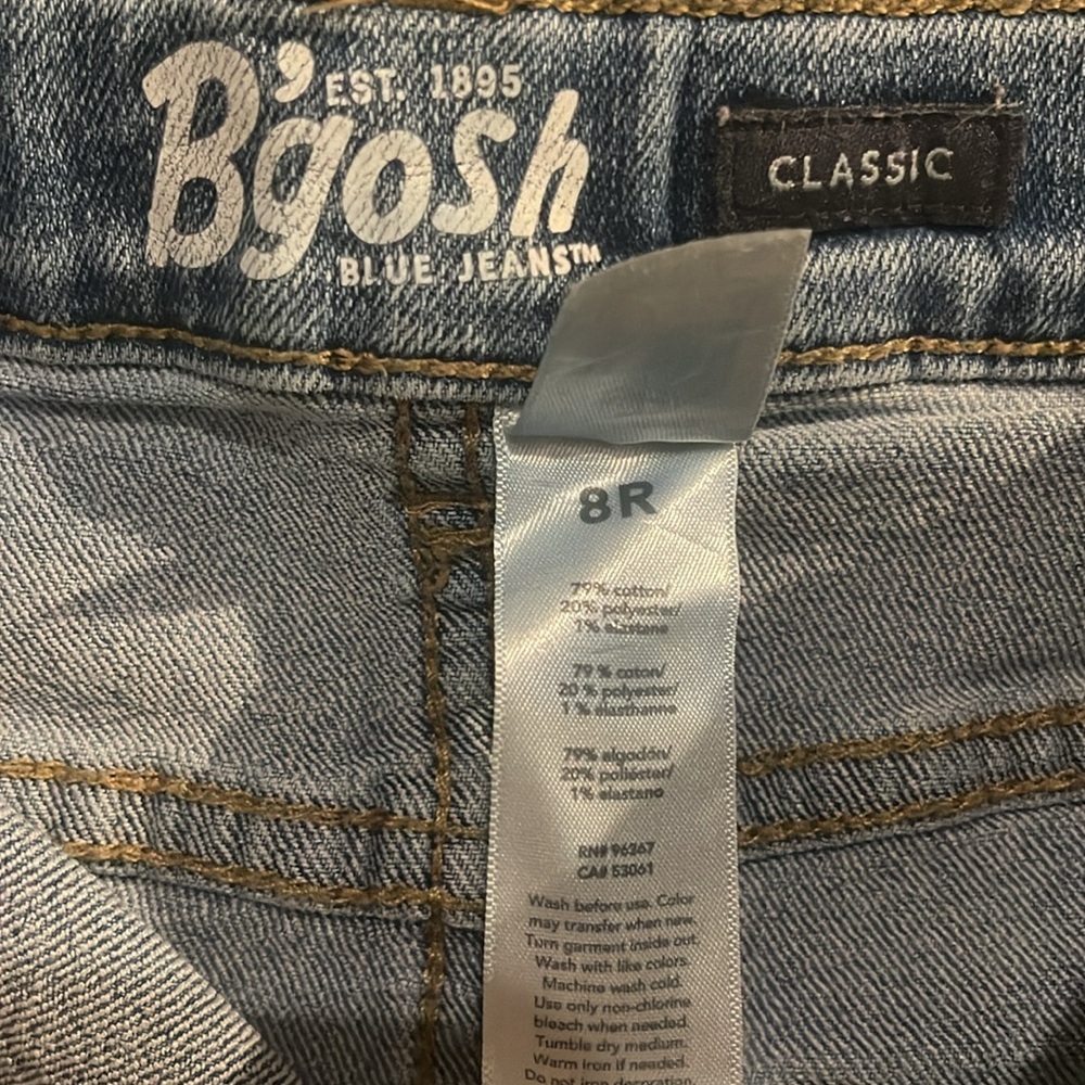 3/$20 B’gosh girls size 8r classic blue jeans - Picture 8 of 11